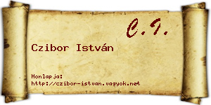 Czibor István névjegykártya