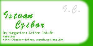 istvan czibor business card